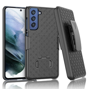 Rugged Slim Shell Fitted Cover Galaxy S21 5G Holster Case Belt Clip