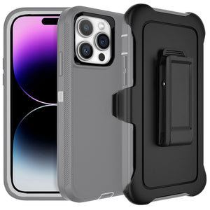 Heavy Duty Defender iPhone 11 Pro Max Case with Belt Clip Holster - Glacier