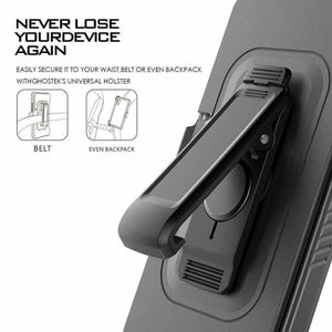 Heavy Duty Defender iPhone 11 Pro Max Case with Belt Clip Holster - Black/Orange