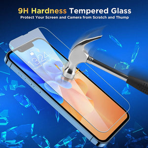 [2+2] iPhone 12 Mini Full Cover Tempered Glass Screen + Camera Protector