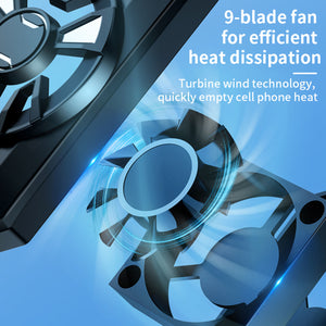 Smart Phone Cooling Fan Cellphone Cooler Attachable Radiator for Mobile Gaming