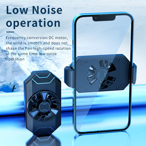Smart Phone Cooling Fan Cellphone Cooler Attachable Radiator for Mobile Gaming
