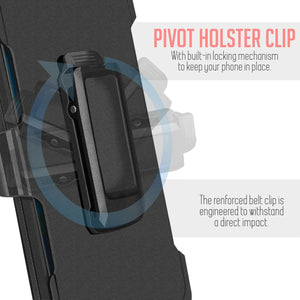Heavy Duty Defender Moto Edge 5G UW / Edge 2021 Case Belt Clip Holster