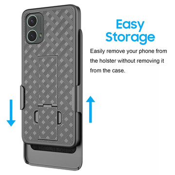 Moto G Play (2024) Case Fitted Shell Rugged Belt Clip Holster Moto G Play (2024) Case Fitted Shell Rugged Belt Clip Holster