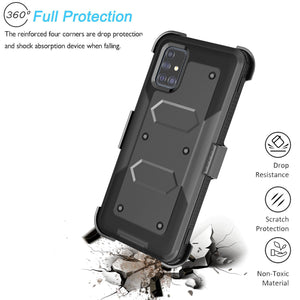 Rugged Armor Galaxy A71 5G Defender Case with Belt Clip Holster
