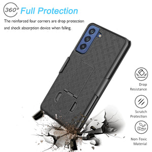 Slim Rugged Samsung Galaxy S21 FE Case Fitted Shell Holster Belt Clip