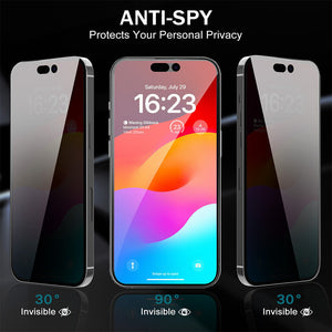 [2-Pack] iPhone 15 Privacy Anti-Spy Tempered Glass Screen Protector