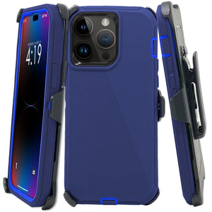 Heavy Duty Defender iPhone 14 Pro Case with Belt Clip Holster