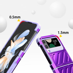 Shockproof Galaxy Z Flip5 Rugged Armor Case - Purple