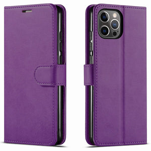 iPhone 14 Premium Leather Wallet Case with Card Holder