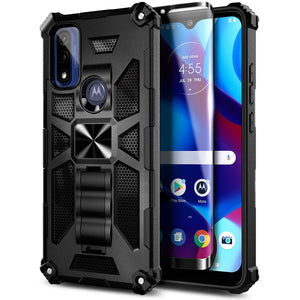 Max Armor [Moto G Pure] Magnetic Kickstand Case - Black