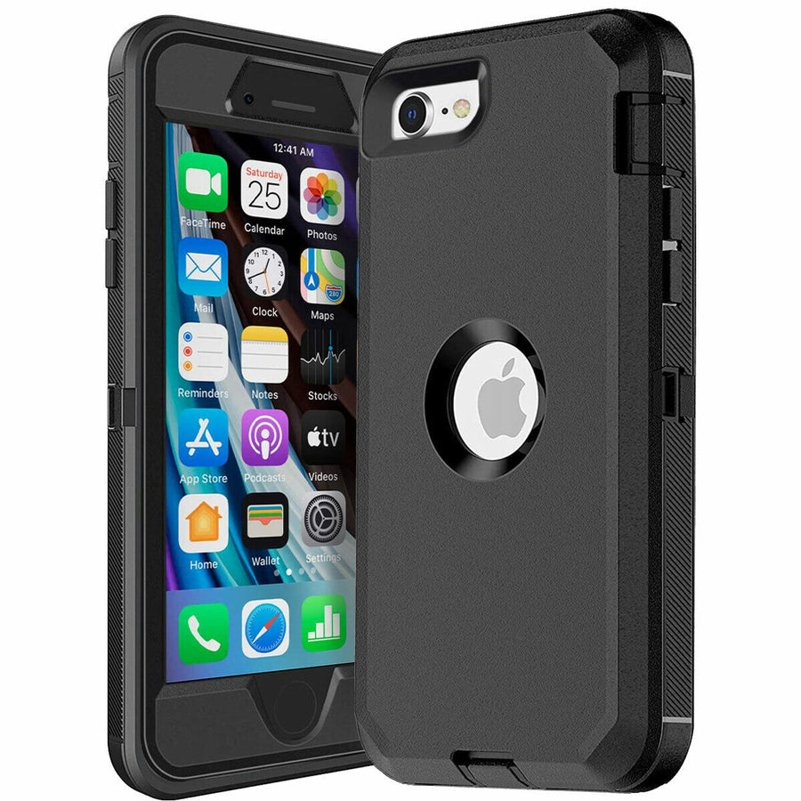Heavy Duty Defender iPhone SE 2nd / 3rd Case with Belt Clip Holster
