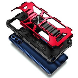 Max Armor Moto G Stylus 5G 2022 Metallic Kickstand Case - Red