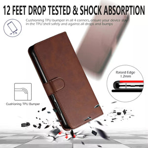 Premium Leather Galaxy S24 Wallet Case with Card Holder