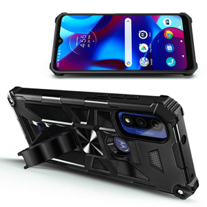 Max Armor [Moto G Pure] Magnetic Kickstand Case - Black