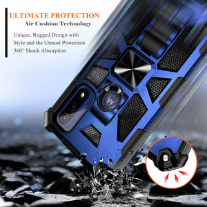 Max Armor [Moto G Pure] Magnetic Kickstand Case - Blue