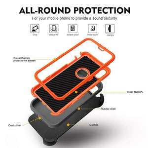 Heavy Duty Defender iPhone 11 Pro Max Case Belt Clip Holster - RealTree Blaze-MyPhoneCase.com