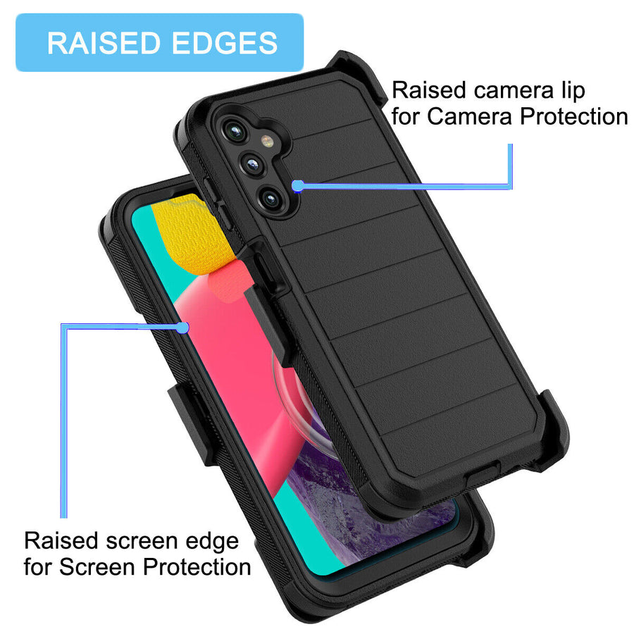 Defender Pro Galaxy A13 5G Case with Rugged Belt Clip Holster