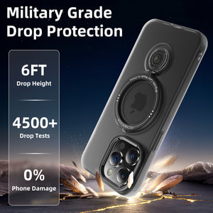 Frosted Armor iPhone 15 Pro Case Mag Safe Ring Stand