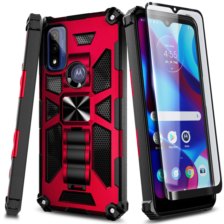 Max Armor [Moto G Pure] Magnetic Kickstand Case - Red