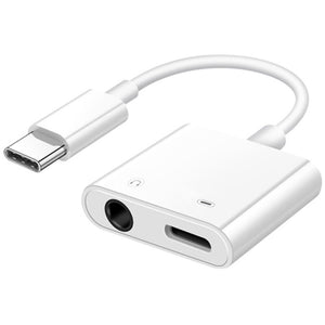 [2-in-1] USB Type C to 3.5mm 1/8" Aux Audio / Charging Active DAC-MyPhoneCase.com