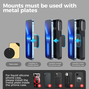 [2-Pack] Magnetic Car Dashboard Mount Phone Holder Stand 360 Adjustable-MyPhoneCase.com