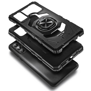 Max Armor [moto g play 2023 Case] Ring Holder Kickstand - Black-MyPhoneCase.com
