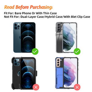 Vertical Phone Holster Pouch [iPhone 14/Plus/Pro/Pro Max] Wallet Case Belt Clip
