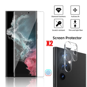 [2+2 Pack] Galaxy Note 20 Screen + Lens Protector Tempered Glass
