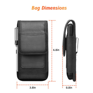 Vertical Phone Holster Pouch [iPhone 13/Mini/Pro/Pro Max] Wallet Case Belt Clip