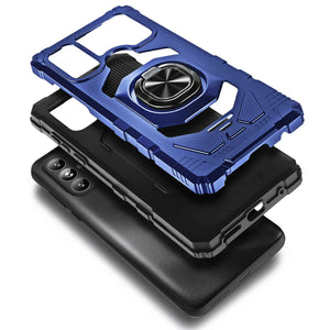 Max Armor [moto g play 2023 Case] Ring Holder Kickstand - Blue-MyPhoneCase.com