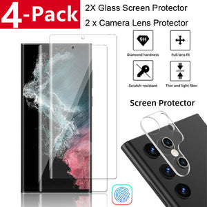 [2+2 Pack] Galaxy Note 20 Screen + Lens Protector Tempered Glass