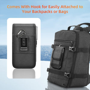 For iPhone 4.7"-5.5" Vertical Phone Pouch Card Slot Belt Clip Holster