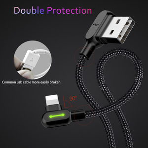Lightning/USB-C Cable Charger Nylon Braided Data Cord 90-Degree Elbow-MyPhoneCase.com