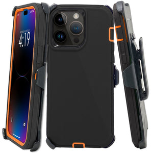 Heavy Duty Defender iPhone 13 Case with Belt Clip Holster
