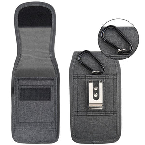 Vertical Phone Pouch iPhone 12 Series Case w/ Card Slot Belt Clip Holster