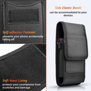 For iPhone SE/6/7/8/Plus Vertical Phone Pouch Card Slot Belt Clip Holster