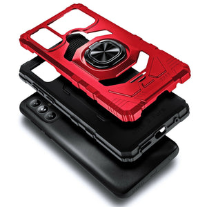 Max Armor [moto g play 2023 Case] Ring Holder Kickstand - Red-MyPhoneCase.com