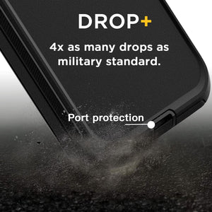 Heavy Duty [iPhone 11 Case] Rugged Defender - Black/Orange-MyPhoneCase.com
