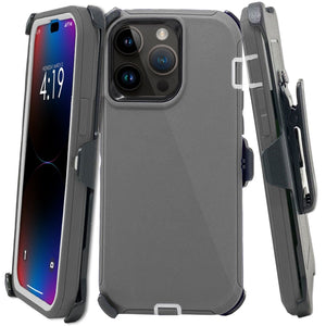 Heavy Duty Rugged Defender [iPhone 13] Case Belt Clip Holster