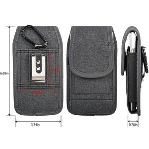 Vertical Phone Pouch Moto G Power / Play Series Case w/ Card Slot Belt Clip Holster