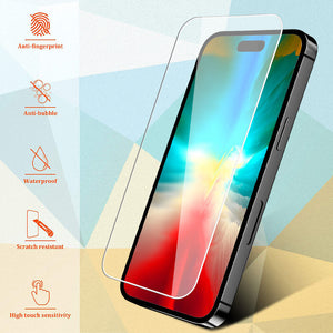 [2-Pack] iPhone 15 Tempered Glass Screen Protector