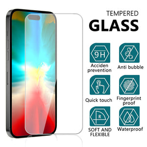[2-Pack] iPhone 15 Pro Tempered Glass Screen Protector