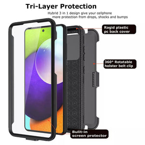 Full-Body Rugged Defender [Galaxy A53 5G / UW] Case w/ Belt Clip Holster-MyPhoneCase.com