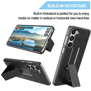 Fitted Shell Kickstand [Galaxy S23+ Plus] Case w/ Rugged Belt Clip Holster-MyPhoneCase.com