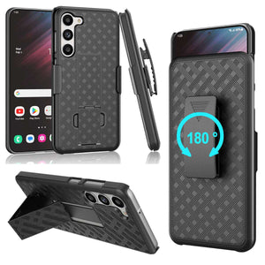 Fitted Shell Kickstand Galaxy S23 FE Case with Belt Clip Holster