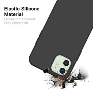 Silky-Soft Full-Body [iPhone 12 / 12 Pro] Liquid Silicone Case - Black