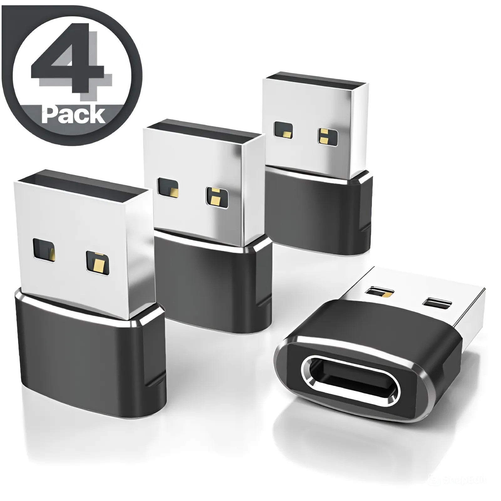 4-Pack USB-C Female to USB-A Male Adapter-MyPhoneCase.com