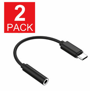 [2-Pack] USB Type C to 3.5mm Aux Audio Jack Earphone Headphone Cable Adapter-MyPhoneCase.com