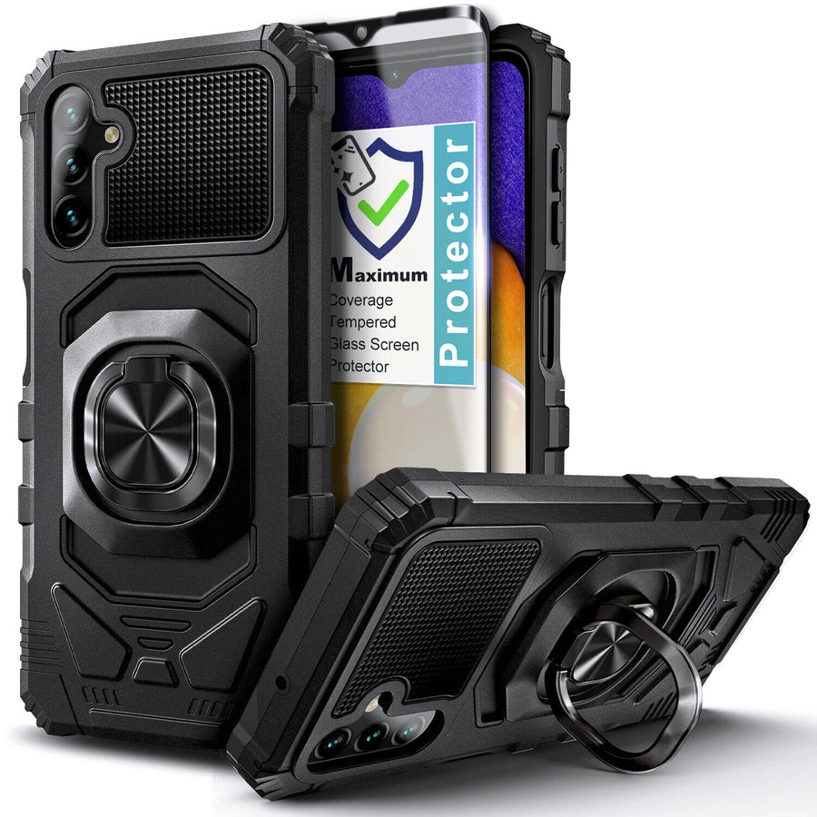 Max Armor Galaxy A14 5G Ring Holder Kickstand Case